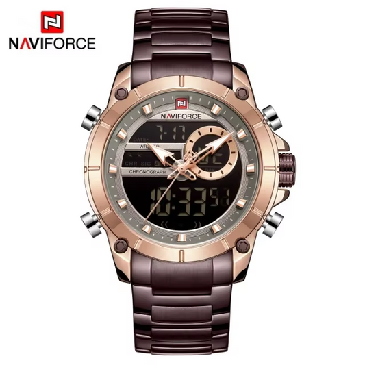 NAVIFORCE 9163  Men's Watch Luxury Naviforce Men's Quartz Hour Analog LED Sports Watch Men New Sport Wrist Watch