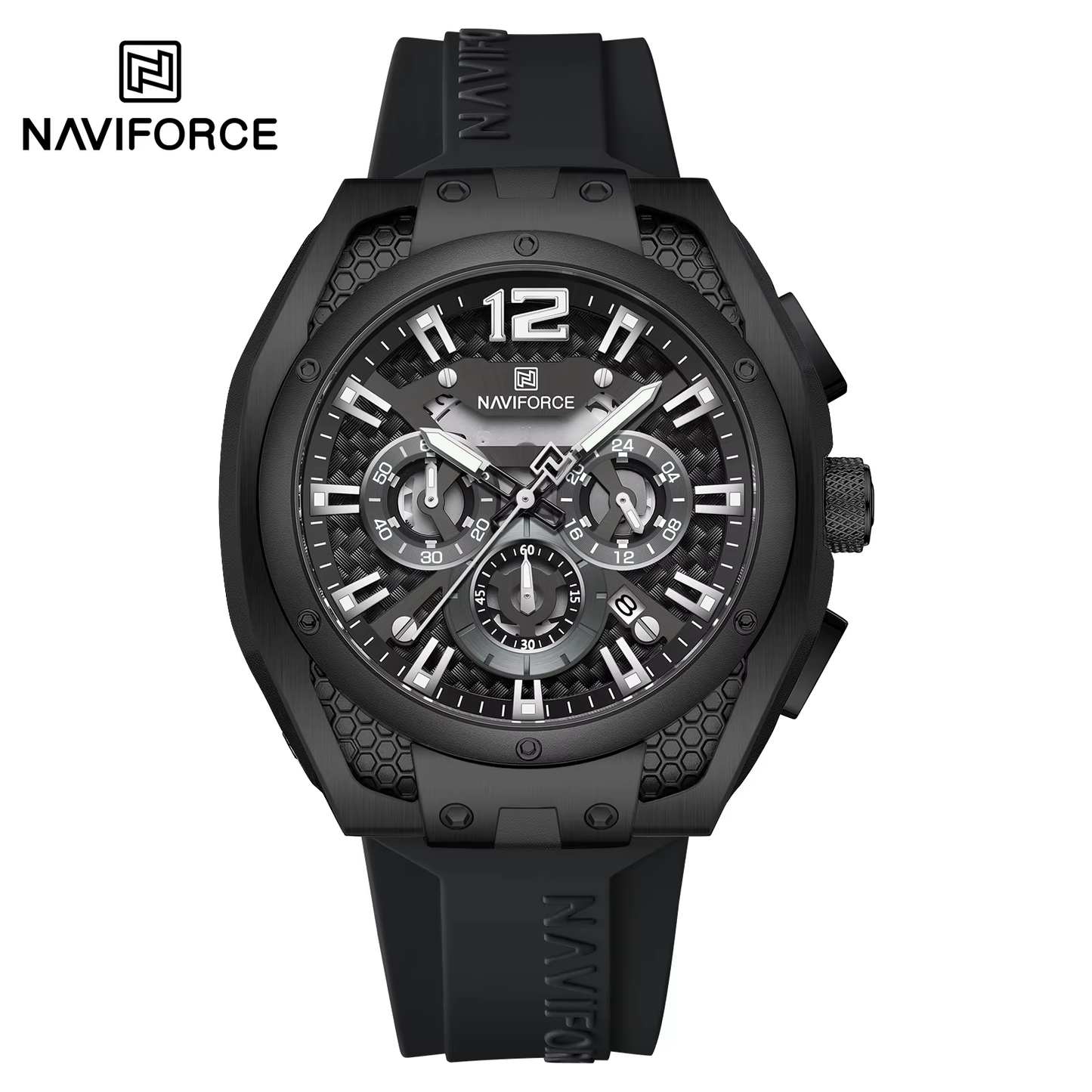 NAVIFORCE 8063 Watch Popular Quartz Chronograph Luminous Watch Casual Business Quartz Watch for Men