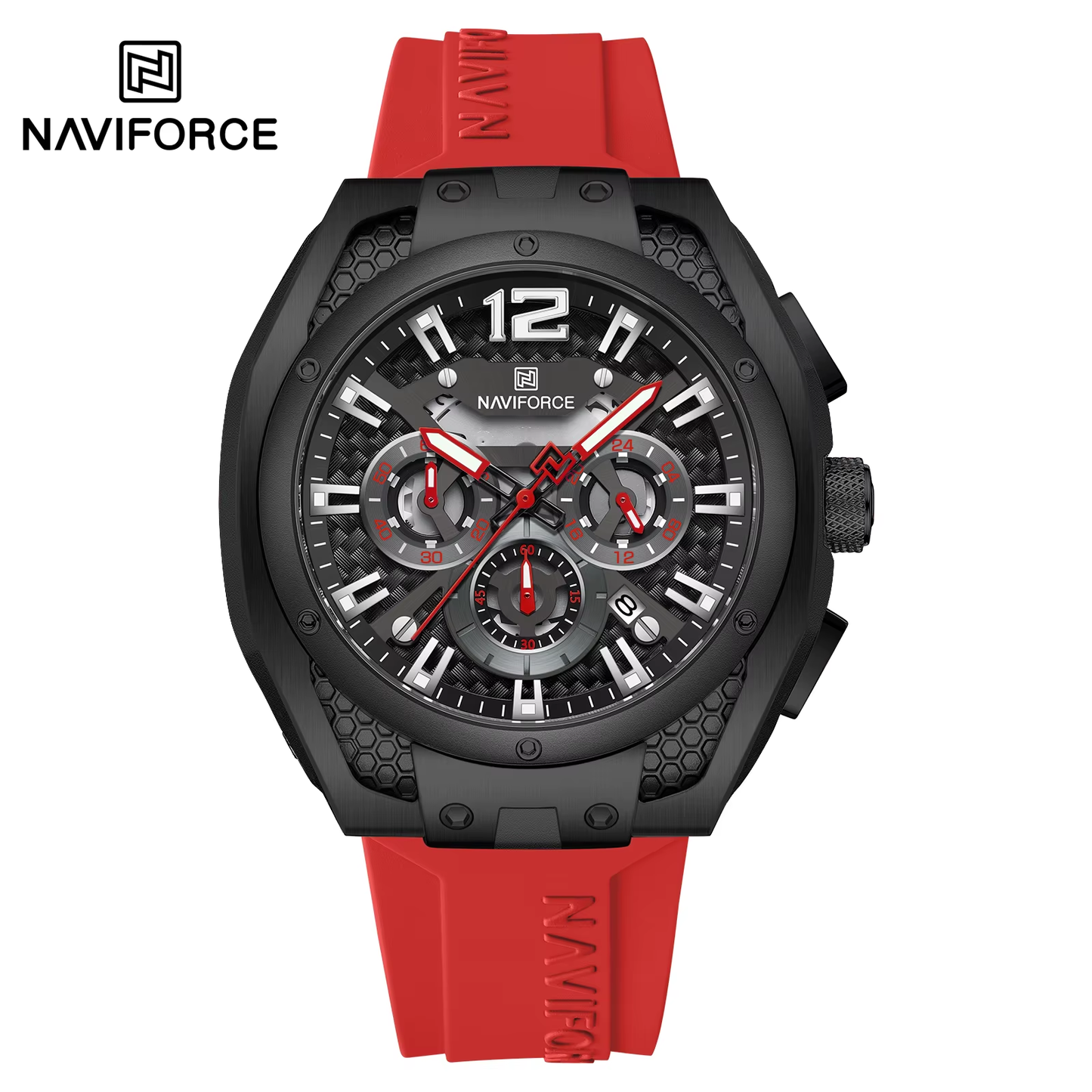 NAVIFORCE 8063 Watch Popular Quartz Chronograph Luminous Watch Casual Business Quartz Watch for Men