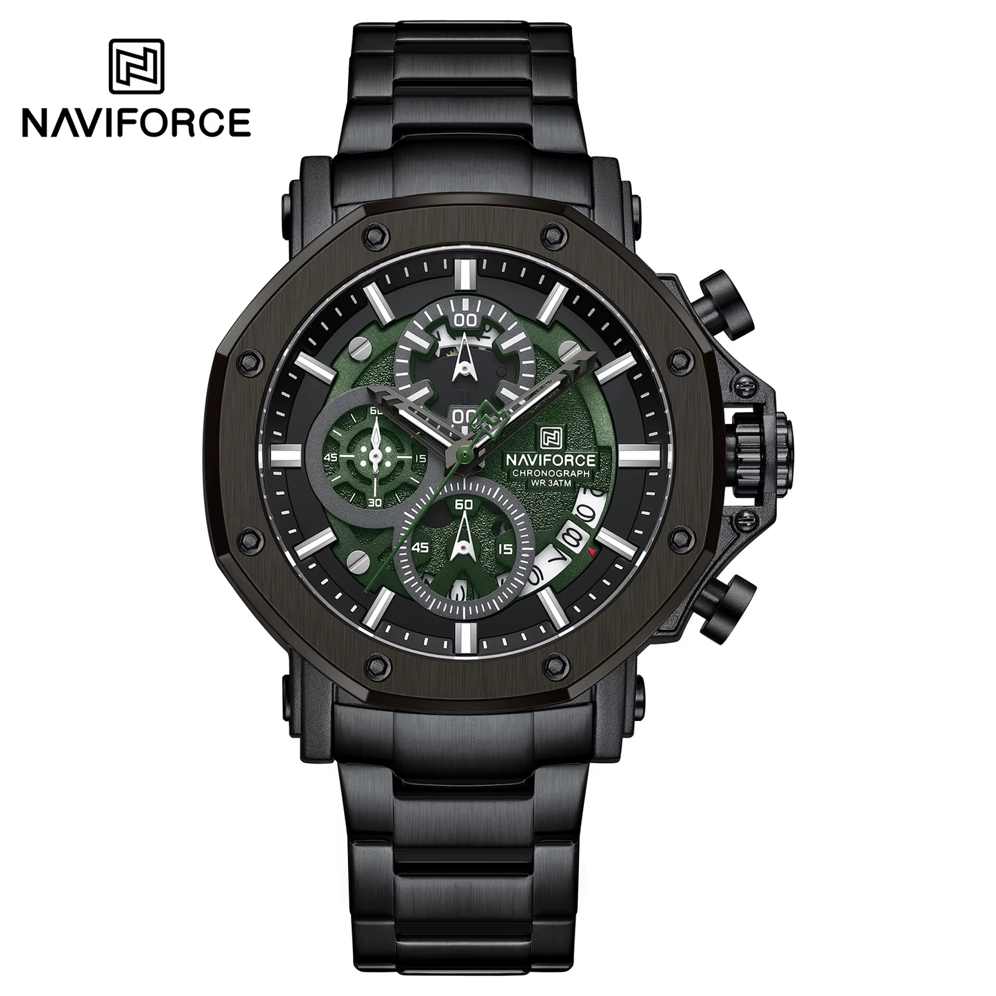 NAVIFORCE 8065 Watch for Men Business Quartz Men's Wristwatches High Quality Stainless Steel Strap Waterproof Man Watches