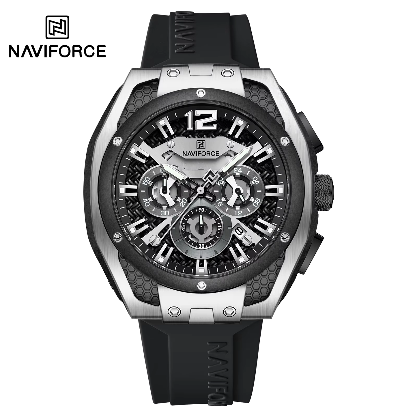 NAVIFORCE 8063 Watch Popular Quartz Chronograph Luminous Watch Casual Business Quartz Watch for Men