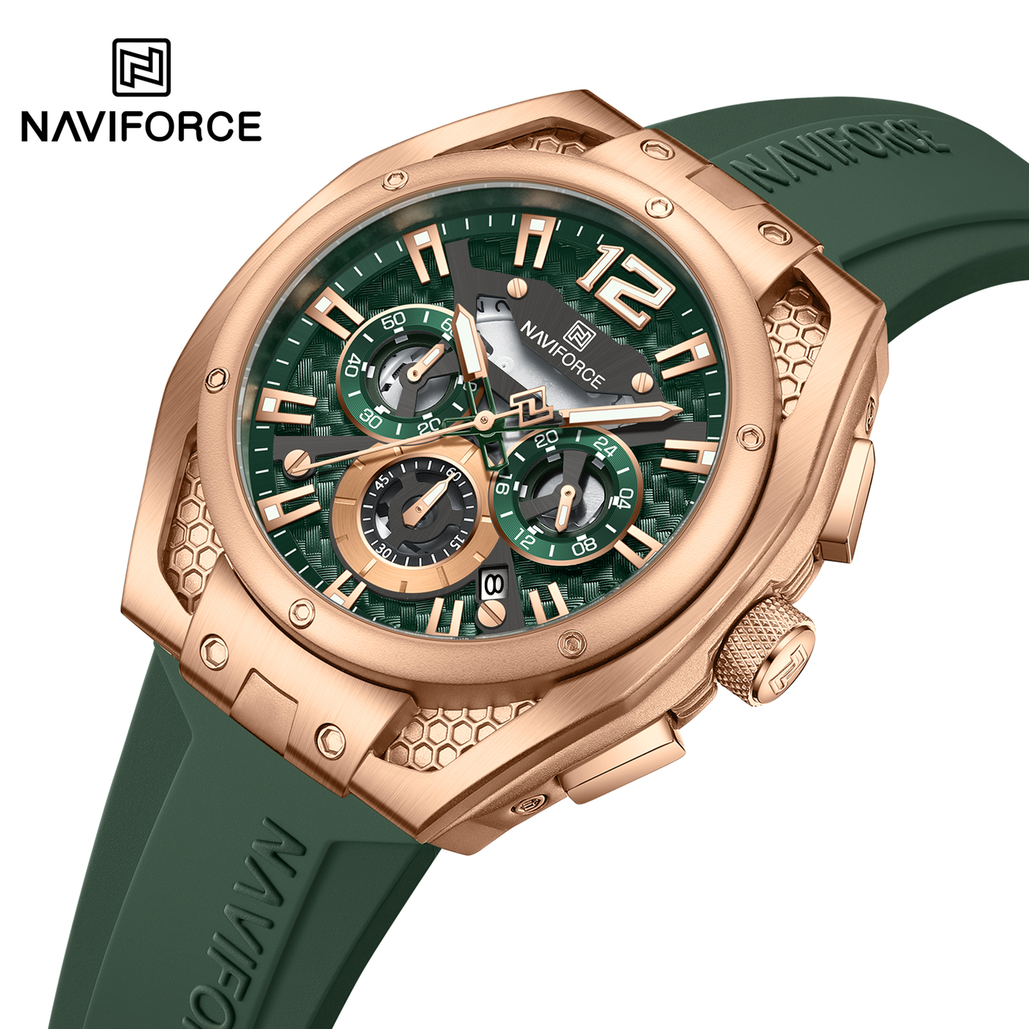 NAVIFORCE 8063 Watch Popular Quartz Chronograph Luminous Watch Casual Business Quartz Watch for Men