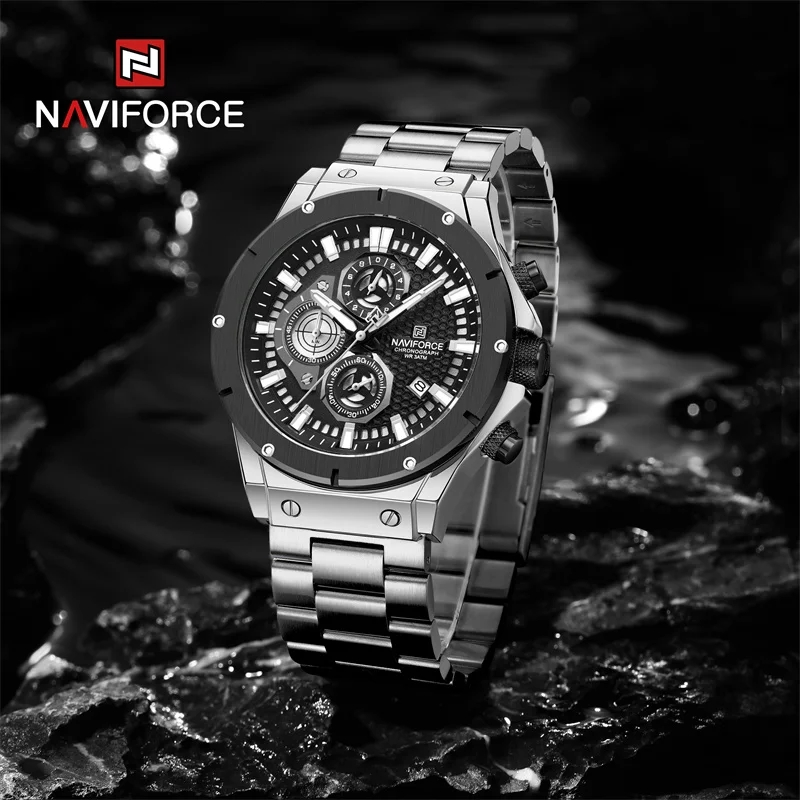 Naviforce 8026 Luxury Original Factory Watch Waterproof Big Dial Wristwatch for Men's OEM ODM Male Clock