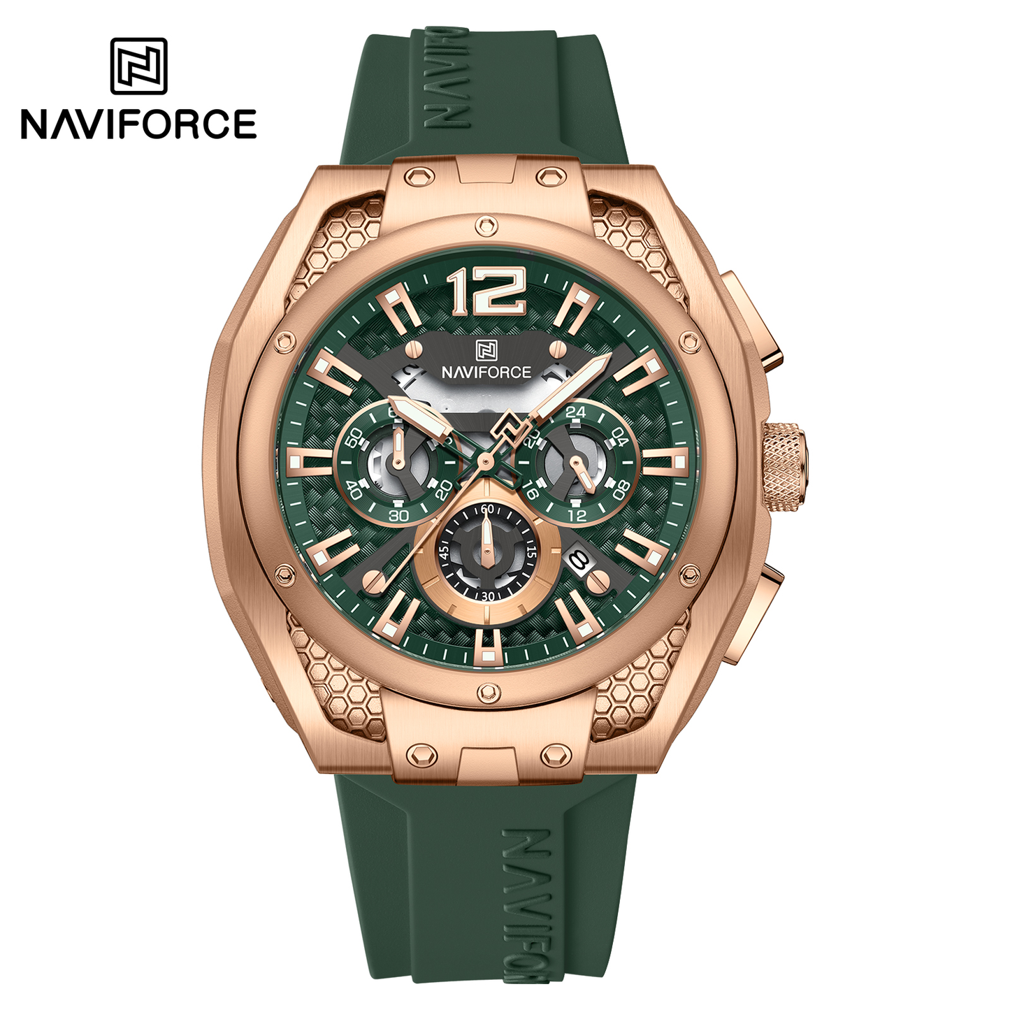 NAVIFORCE 8063 Watch Popular Quartz Chronograph Luminous Watch Casual Business Quartz Watch for Men