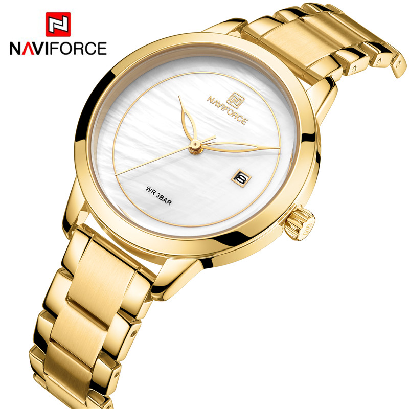 5008 NF - Naviforce Brand Steel Quartz Women Watches NAVIFORCE Wristwatch Fashion Ladies Wrist Watch