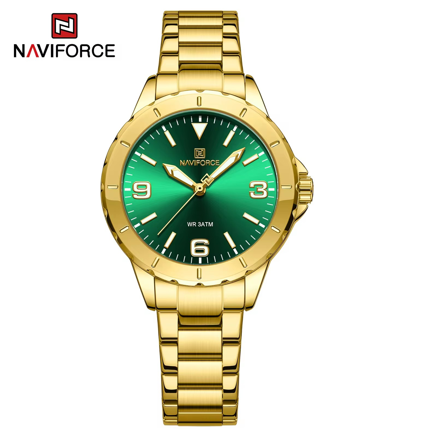 Naviforce 5022 Popular Women's Stainless Steel Band Quartz Watch Fashion Waterproof Women's Watches High Quality Leisure Style