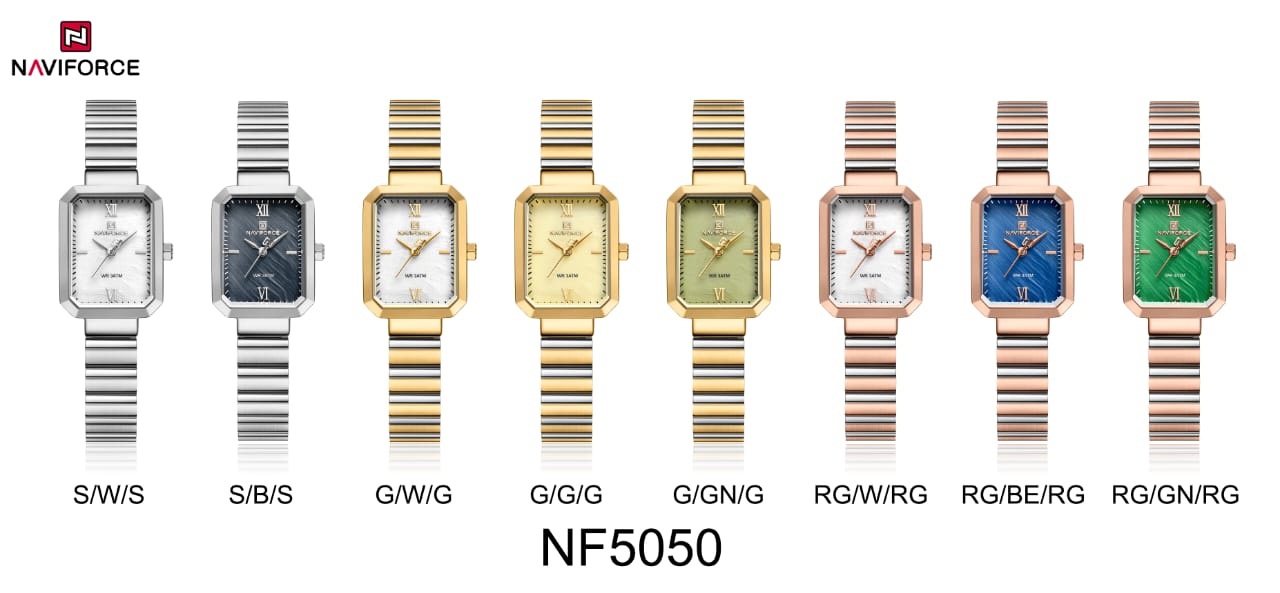 Naviforce 5050 High Quality Quartz Ladies Stainless Waterproof Casual Women Elegant Female Relogio Feminino Wristwatch