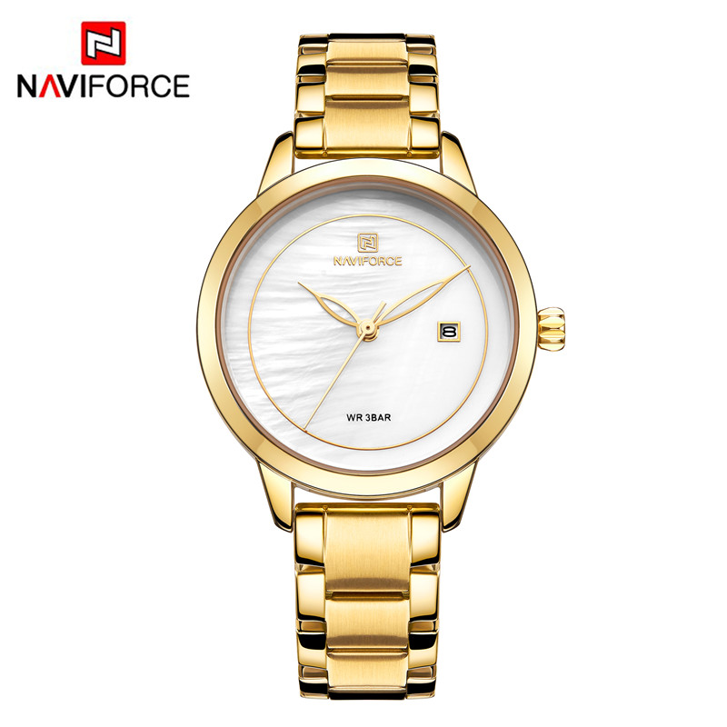 5008 NF - Naviforce Brand Steel Quartz Women Watches NAVIFORCE Wristwatch Fashion Ladies Wrist Watch