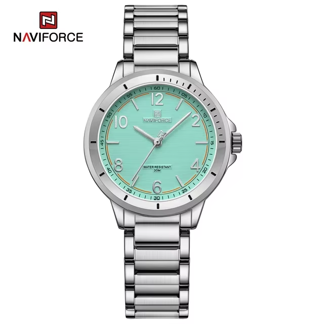 NAVIFORCE 5021 Stainless Steel Lady Quartz Wristwatch Fashion Woman Watch Water Resistant