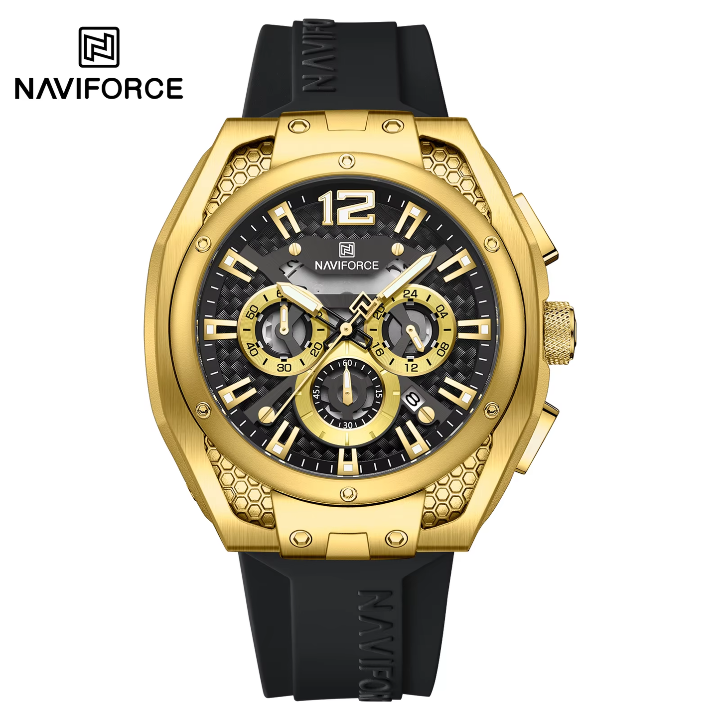 NAVIFORCE 8063 Watch Popular Quartz Chronograph Luminous Watch Casual Business Quartz Watch for Men