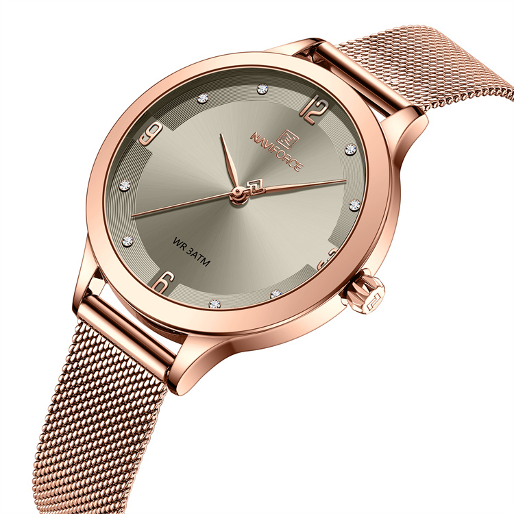 NAVIFORCE 5023 New Hot Selling Watches Women Wrist Luxury 30m Waterproof Sport Watch for Lady with Stainless Steel