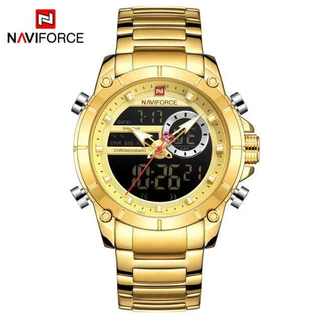 NAVIFORCE 9163  Men's Watch Luxury Naviforce Men's Quartz Hour Analog LED Sports Watch Men New Sport Wrist Watch