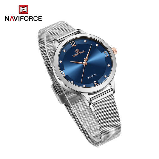 NAVIFORCE 5023 New Hot Selling Watches Women Wrist Luxury 30m Waterproof Sport Watch for Lady with Stainless Steel