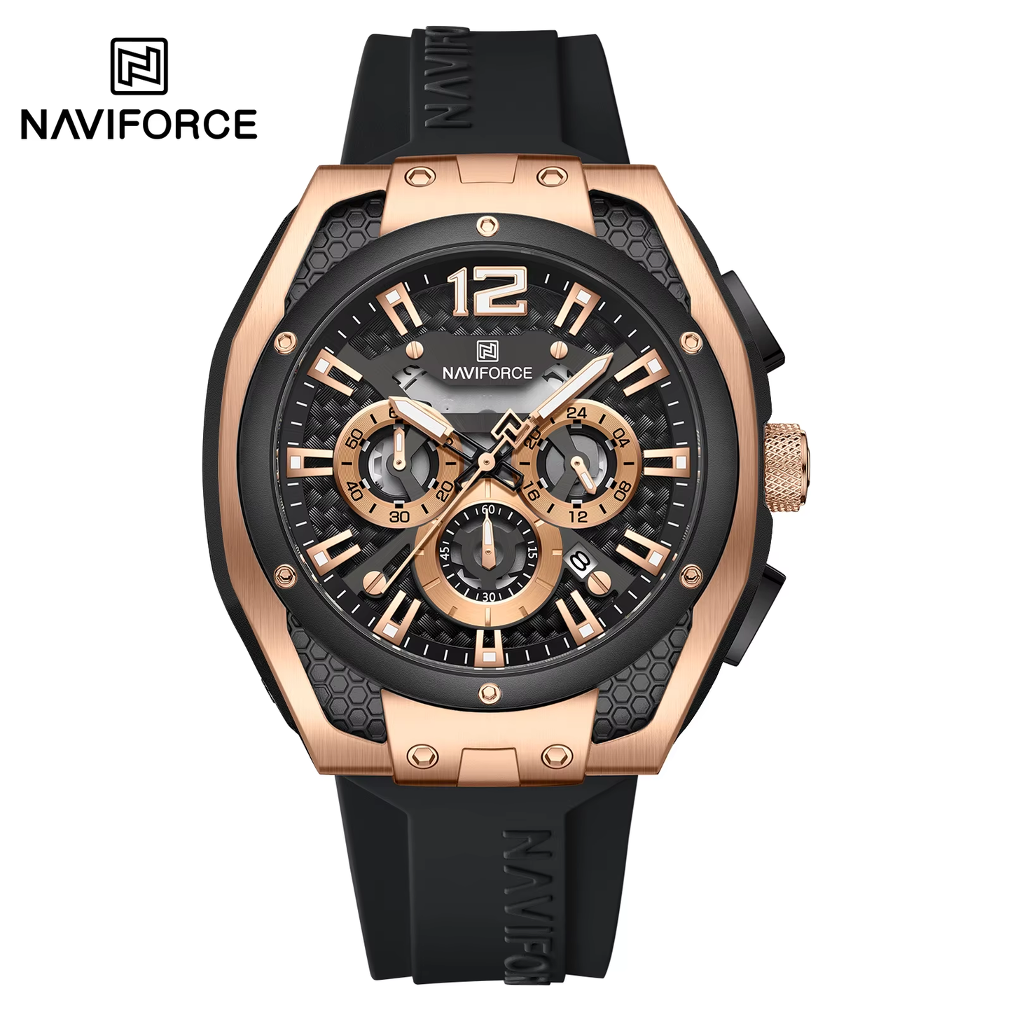 NAVIFORCE 8063 Watch Popular Quartz Chronograph Luminous Watch Casual Business Quartz Watch for Men