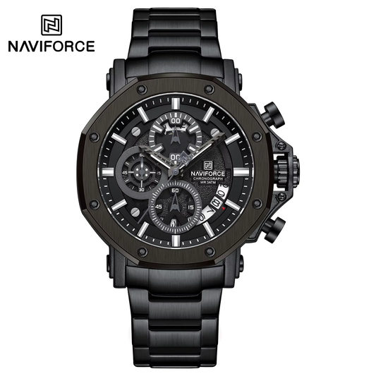 NAVIFORCE 8065 Watch for Men Business Quartz Men's Wristwatches High Quality Stainless Steel Strap Waterproof Man Watches