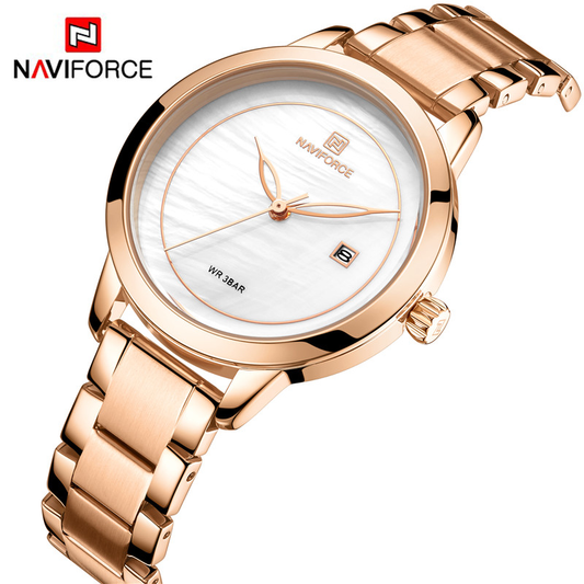 5008 NF - Naviforce Brand Steel Quartz Women Watches NAVIFORCE Wristwatch Fashion Ladies Wrist Watch