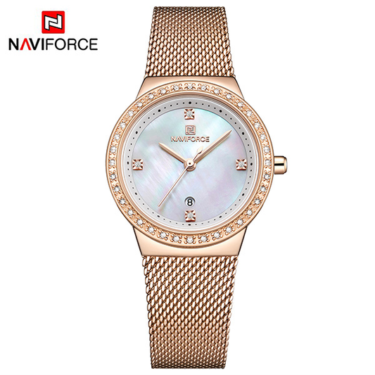 NAVIFORCE 5005 New Women Luxury Brand Watch Diamond Quartz Lady Waterproof Wristwatch Female Fashion Watches Clock Reloj Mujer