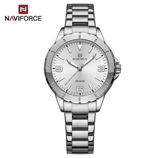 Naviforce 5022 Popular Women's Stainless Steel Band Quartz Watch Fashion Waterproof Women's Watches High Quality Leisure Style